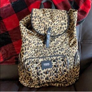 ❌⭕️❌⭕️cheetah print pink backpack.